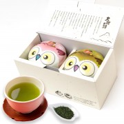 Zestaw 2 puszki z zieloną herbatą Shizuoka Tea Owl