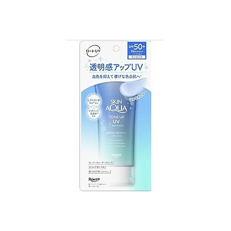 Rohto Skin Aqua Tone Up UV Essence Blue SPF 50+ PS++++ Sunscreen UV Care UV Protection