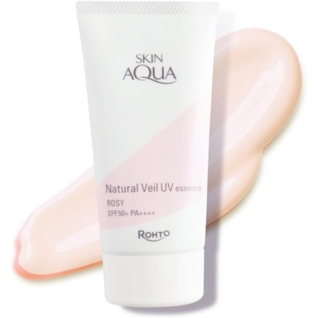 Rohto Skin Aqua Tone Up Natural Veil UV Essence Rose