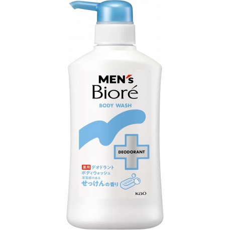 Biore Men s Medicated Deodorant Body Wash, Clean Soap Scent