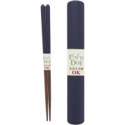 Chopsticks Tanaka Ranchdo Natural Wood Chopsticks & Chopsticks Case Set Blue