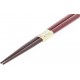 Chopsticks & Chopsticks Case Set Ishida Ranchdo Natural Wood Red