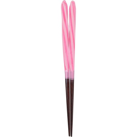 Chopsticks Aoba Natural Wood Candy Twist Pink
