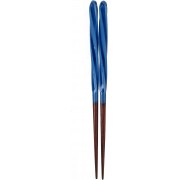 Chopsticks Aoba Natural Wood Hemp Screw Blue,
