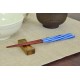 Chopsticks Aoba Natural Wood Hemp Screw Blue,