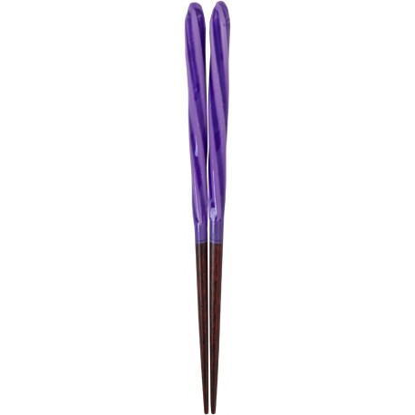 Chopsticks Aoba Natural Wood Hedgehog Screw Purple