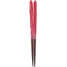 Chopsticks Aoba Natural Wood Candy Twist Red