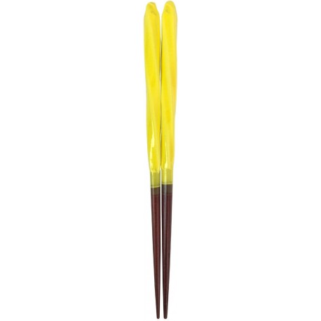 Chopsticks Aoba Natural Wood Hedgehog Screw Yellow