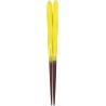 Chopsticks Aoba Natural Wood Hedgehog Screw Yellow