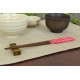 Chopsticks Aoba Natural Wood Candy Twist Red
