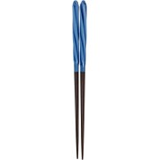 Chopsticks Aoba Natural Wood Hedgehog Screw Blue