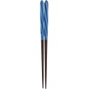 Chopsticks Aoba Natural Wood Hedgehog Screw Blue