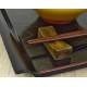 Chopsticks Aoba Natural Wood Hedgehog Screw Blue
