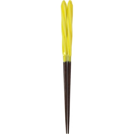 Chopsticks Aoba Natural Wood Hedgehog Screw Yellow