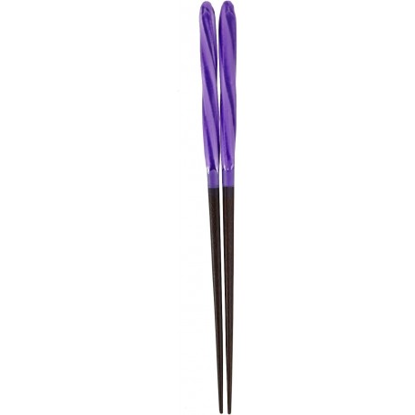 Chopsticks Aoba Natural Wood Hedgehog Screw Purple