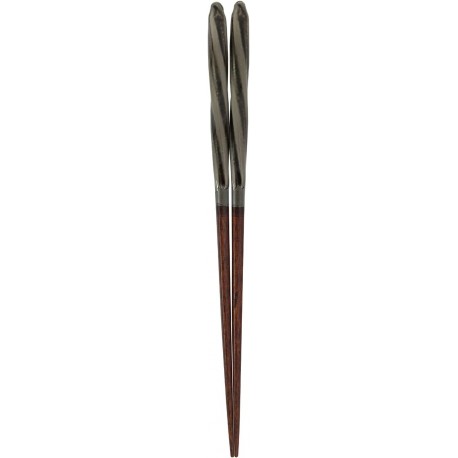 Chopsticks Aoba Natural Wood Squid Twist Black