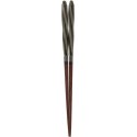 Chopsticks Aoba Natural Wood Squid Twist Black
